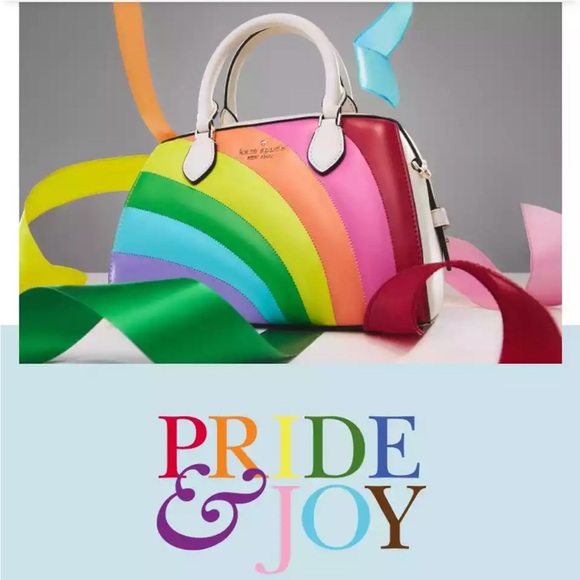 ♠️kate spade Pride Rainbow Collection Leather Duffle Crossbody Bag NWT - Picture 15 of 16
